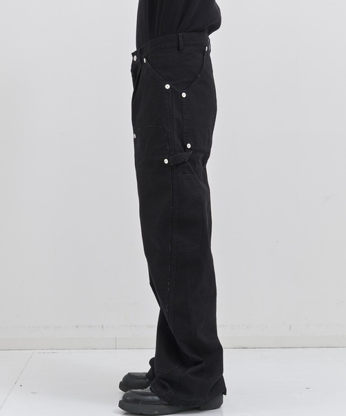 CONZ(コンズ)の「duck double knee curved leg pants(デニムパンツ・メンズ・グレー/カーキ/ブラック/ホワイト/ピンク/ライトブラウン・1/3/2)」の16枚目の写真