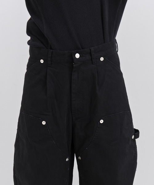 CONZ(コンズ)の「duck double knee curved leg pants(デニムパンツ・メンズ・グレー/カーキ/ブラック/ホワイト/ピンク/ライトブラウン・1/3/2)」の19枚目の写真