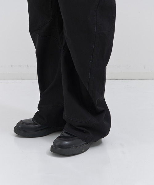 CONZ(コンズ)の「duck double knee curved leg pants(デニムパンツ・メンズ・グレー/カーキ/ブラック/ホワイト/ピンク/ライトブラウン・1/3/2)」の18枚目の写真