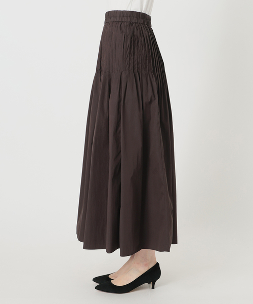 Spick & Span（スピックアンドスパン）の「《手洗い可》CO/PAシアータイプライターギャザースカート（スカート・レディース・ホワイト系その他/ブラウン・36/38）」の20枚目の写真