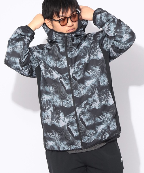 EXCELLENT FINE(エクセレント ファイン)の「パーカー 長袖 総柄 メンズ 大きいサイズ ドライ ストレッチ フルジップ パーカー EXCELLENT FINE (エクセレントファイン)(パーカー・メンズ・ライトグレー/ブルー/ブラック・X1(3L~4L)/X2(4L~5L)/X3(6L~7L))」の4枚目の写真