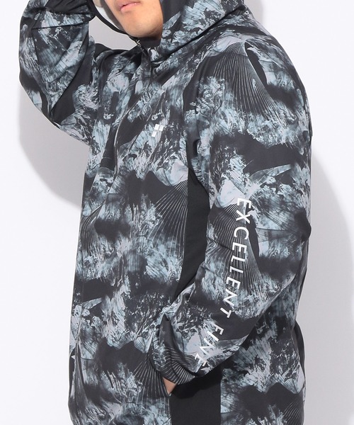 EXCELLENT FINE(エクセレント ファイン)の「パーカー 長袖 総柄 メンズ 大きいサイズ ドライ ストレッチ フルジップ パーカー EXCELLENT FINE (エクセレントファイン)(パーカー・メンズ・ライトグレー/ブルー/ブラック・X1(3L~4L)/X2(4L~5L)/X3(6L~7L))」の5枚目の写真