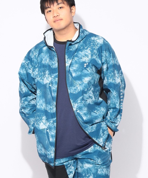EXCELLENT FINE(エクセレント ファイン)の「パーカー 長袖 総柄 メンズ 大きいサイズ ドライ ストレッチ フルジップ パーカー EXCELLENT FINE (エクセレントファイン)(パーカー・メンズ・ライトグレー/ブルー/ブラック・X1(3L~4L)/X2(4L~5L)/X3(6L~7L))」の14枚目の写真