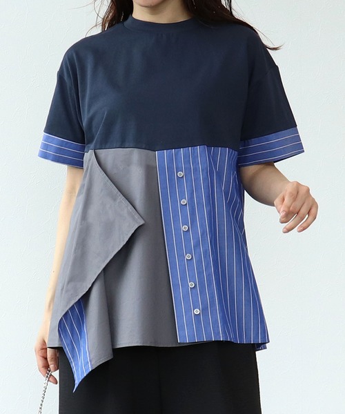Cepica（セピカ）の「STRIPE COLORED TOPS（シャツ/ブラウス・レディース・ネイビー・FREE）」の18枚目の写真