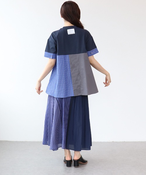 Cepica（セピカ）の「STRIPE COLORED TOPS（シャツ/ブラウス・レディース・ネイビー・FREE）」の3枚目の写真