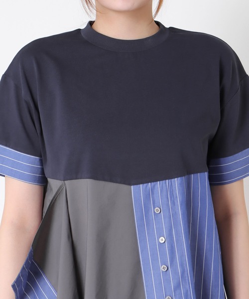 Cepica（セピカ）の「STRIPE COLORED TOPS（シャツ/ブラウス・レディース・ネイビー・FREE）」の9枚目の写真
