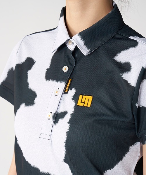Loudmouth(ラウドマウス)の「【Loudmouth:ラウドマウス】レディースプレミアムカノコ半袖総柄シャツ ゴルフ 通気性 速乾性(シャツ/ブラウス・レディース・ホワイト×ブラック/その他6/その他7/その他9/その他8・SMALL/MEDIUM/LARGE/LL)」の9枚目の写真