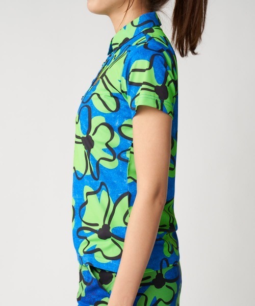 Loudmouth(ラウドマウス)の「【Loudmouth:ラウドマウス】レディースプレミアムカノコ半袖総柄シャツ ゴルフ 通気性 速乾性(シャツ/ブラウス・レディース・ホワイト×ブラック/その他6/その他7/その他9/その他8・SMALL/MEDIUM/LARGE/LL)」の12枚目の写真
