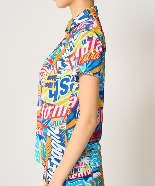 Loudmouth(ラウドマウス)の「【Loudmouth:ラウドマウス】レディースプレミアムカノコ半袖総柄シャツ ゴルフ 通気性 速乾性(シャツ/ブラウス・レディース・ホワイト×ブラック/その他6/その他7/その他9/その他8・SMALL/MEDIUM/LARGE/LL)」の17枚目の写真