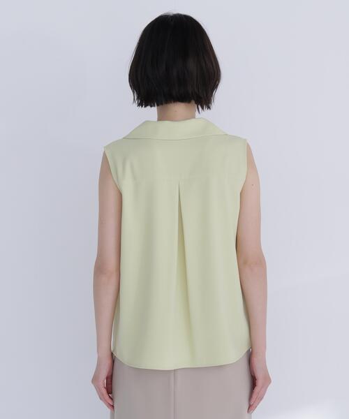 NATURAL BEAUTY BASIC(ナチュラルビューティーベーシック)の「開襟とろみブラウス(シャツ/ブラウス・レディース・ライトグリーン/ブラウン/オフホワイト・フリ-)」の12枚目の写真