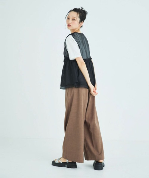 Liora by archives（リオラバイアルシーヴ）の「イージーパンツ（スラックス・レディース・モカ/アイボリー/ブラック・SMALL/MEDIUM/LARGE/PS(XS－S)）」の4枚目の写真