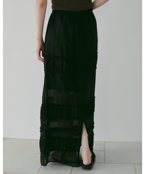 anuke(アンヌーク)の「Tiered Pencil Skirt(スカート・レディース・ブラック・38inch/36inch)」の3枚目の写真