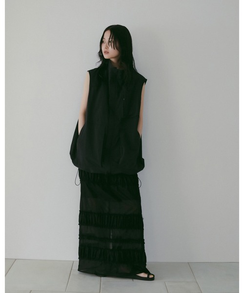 anuke(アンヌーク)の「Tiered Pencil Skirt(スカート・レディース・ブラック・38inch/36inch)」の4枚目の写真