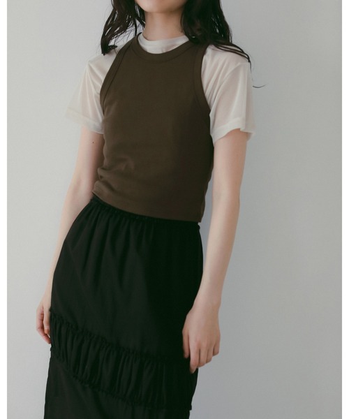 anuke(アンヌーク)の「Tiered Pencil Skirt(スカート・レディース・ブラック・38inch/36inch)」の5枚目の写真