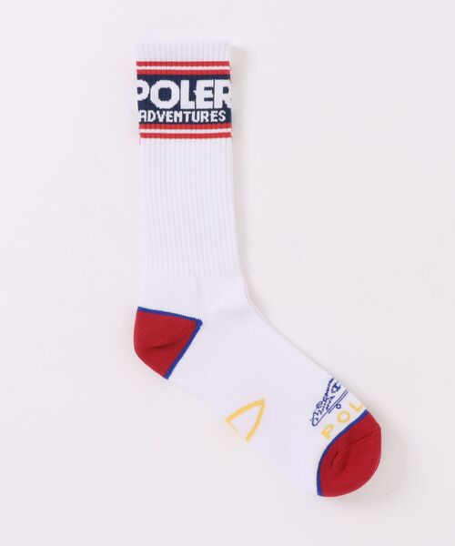 POLeR(ポーラー)の「POLeR/ポーラー SKATE SOCKS(ソックス/靴下・メンズ・ブルー/レッド・FREE)」の15枚目の写真