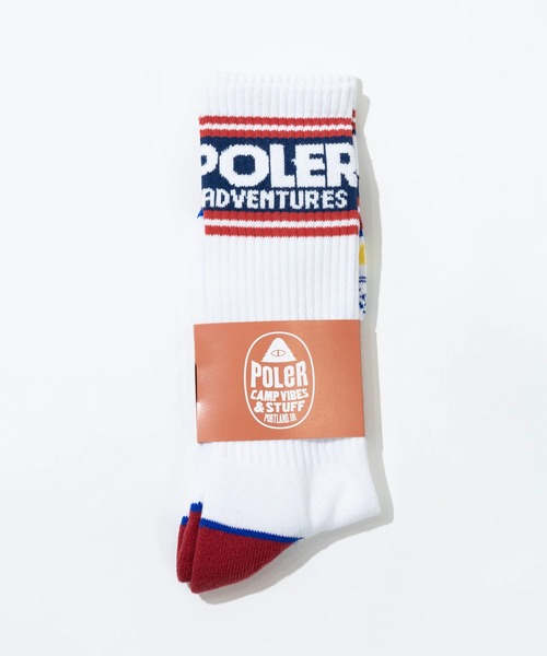 POLeR(ポーラー)の「POLeR/ポーラー SKATE SOCKS(ソックス/靴下・メンズ・ブルー/レッド・FREE)」の7枚目の写真