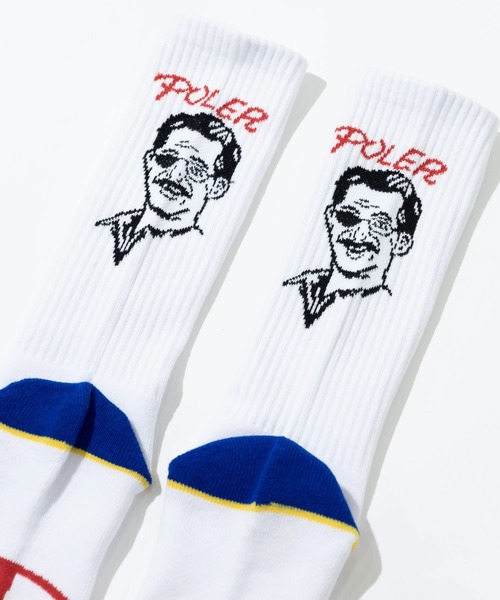 POLeR(ポーラー)の「POLeR/ポーラー SKATE SOCKS(ソックス/靴下・メンズ・ブルー/レッド・FREE)」の11枚目の写真