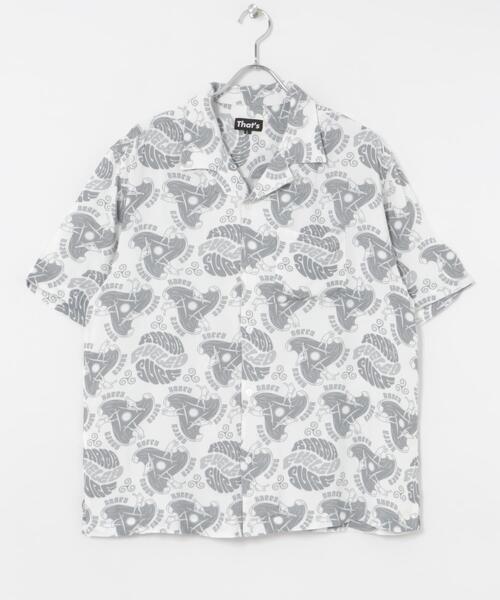 THE GOODLAND MARKET(ザグッドランドマーケット)の「That’s THE ALOHA KARMA(シャツ/ブラウス・メンズ・ホワイト/ダークグレー・MEDIUM/LARGE/X-LARGE)」の3枚目の写真