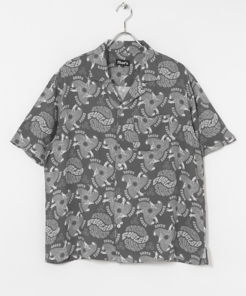 THE GOODLAND MARKET(ザグッドランドマーケット)の「That’s THE ALOHA KARMA(シャツ/ブラウス・メンズ・ホワイト/ダークグレー・MEDIUM/LARGE/X-LARGE)」の1枚目の写真