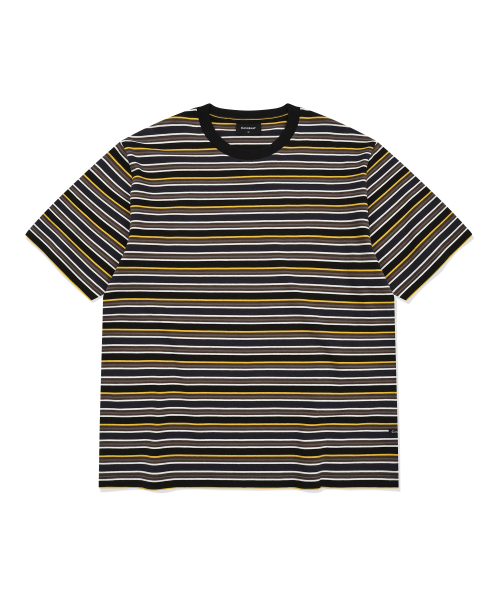 COVERNAT(カバーナット)の「マルチストライプクロップTシャツチャコール(Tシャツ/カットソー・メンズ・その他・SMALL/MEDIUM/LARGE/X-LARGE)」の1枚目の写真
