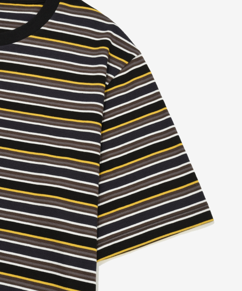 COVERNAT(カバーナット)の「マルチストライプクロップTシャツチャコール(Tシャツ/カットソー・メンズ・その他・SMALL/MEDIUM/LARGE/X-LARGE)」の4枚目の写真