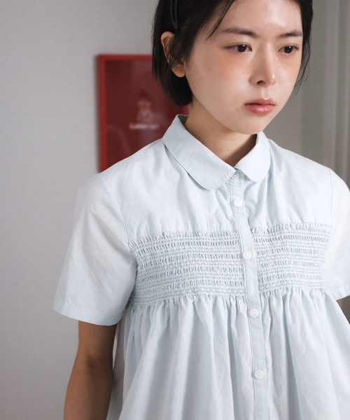 COTTON BELL(コットンベル)の「スモークポイントシャツ - スカイブルー(シャツ/ブラウス・レディース・その他・FREE)」の7枚目の写真