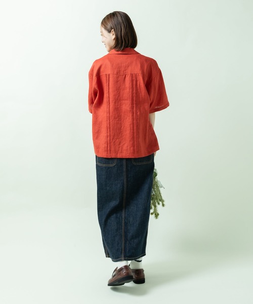 PAR ICI(パーリッシィ)の「フレンチリネン キューバシャツ(シャツ/ブラウス・レディース・レッド/オフホワイト/サックスブルー/ブラウン・FREE)」の20枚目の写真