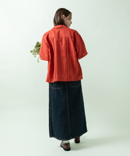 PAR ICI(パーリッシィ)の「フレンチリネン キューバシャツ(シャツ/ブラウス・レディース・レッド/オフホワイト/サックスブルー/ブラウン・FREE)」の21枚目の写真
