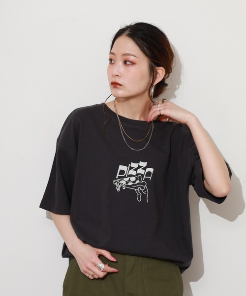 SO(エスオー)の「カットソー 半袖(Tシャツ/カットソー・レディース・オフホワイト/イエロー/スミクロ・FREE)」の2枚目の写真