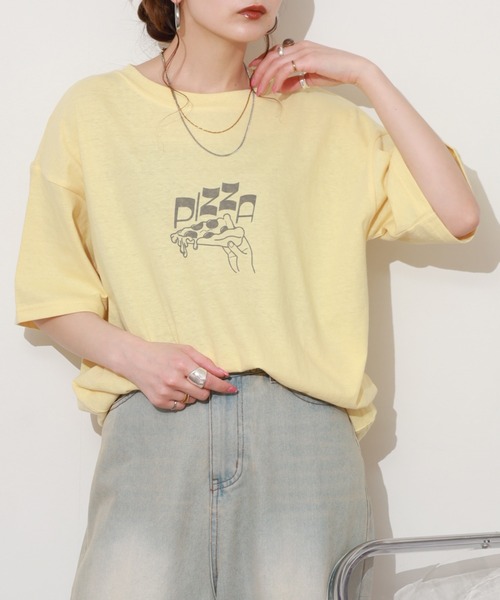 SO(エスオー)の「カットソー 半袖(Tシャツ/カットソー・レディース・オフホワイト/イエロー/スミクロ・FREE)」の14枚目の写真