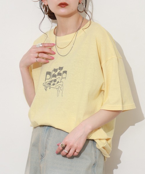 SO(エスオー)の「カットソー 半袖(Tシャツ/カットソー・レディース・オフホワイト/イエロー/スミクロ・FREE)」の12枚目の写真