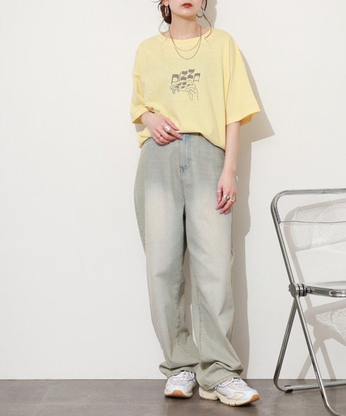 SO(エスオー)の「カットソー 半袖(Tシャツ/カットソー・レディース・オフホワイト/イエロー/スミクロ・FREE)」の10枚目の写真