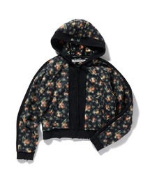 chernyy floral hoodie / 小花柄バック刺繍ロゴフーディー（パーカー