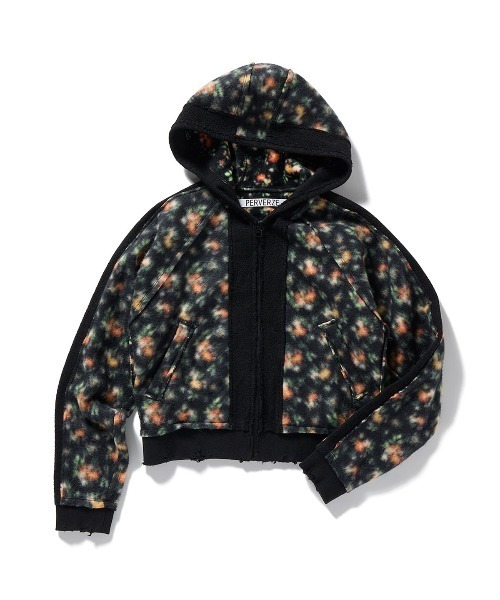 PERVERZE(パーバーズ)の「Floral Hoodie(パーカー・レディース・ホワイト/ブラック・FREE)」の2枚目の写真