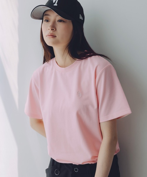 U.S. POLO ASSN.（ユーエスポロアッスン）の「U.S. POLO ASSN. 別注 ワンポイント刺繍 コンパクト半袖ベーシックTシャツ（Tシャツ/カットソー・メンズ・サックスブルー/ピンク/ブラック/ホワイト/ベージュ/ネイビー/チャコール・S/XL/L/M）」の22枚目の写真