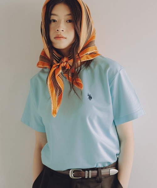 U.S. POLO ASSN.（ユーエスポロアッスン）の「U.S. POLO ASSN. 別注 ワンポイント刺繍 コンパクト半袖ベーシックTシャツ（Tシャツ/カットソー・メンズ・サックスブルー/ピンク/ブラック/ホワイト/ベージュ/ネイビー/チャコール・S/XL/L/M）」の13枚目の写真