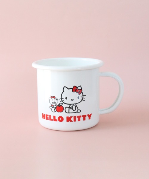 SANRIO/サンリオ〉 ハローキティ＆タイニーチャム ホーローマグカップ