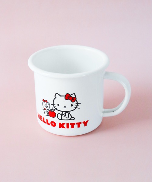 SANRIO/サンリオ〉 ハローキティ＆タイニーチャム ホーローマグカップ