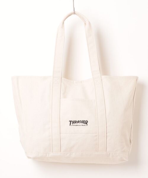 THRASHER(スラッシャー)の「THRASHER BASIC TOTE BAG(ST)(トートバッグ・メンズ・ホワイト系その他2/ホワイト系その他・FREE)」の1枚目の写真