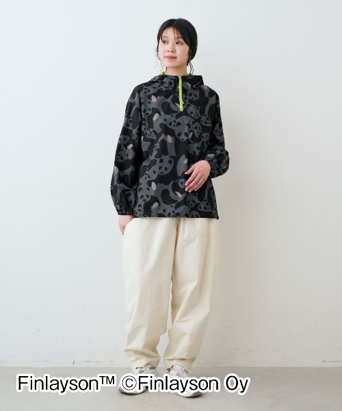 シロップ．（シロップ．）の「【UVカット】フィンレイソン　パンダが集う 軽やかアノラック〈スクココス〉（ブルゾン・レディース・ブラック系その他・S/3L/LL/L/M）」の6枚目の写真