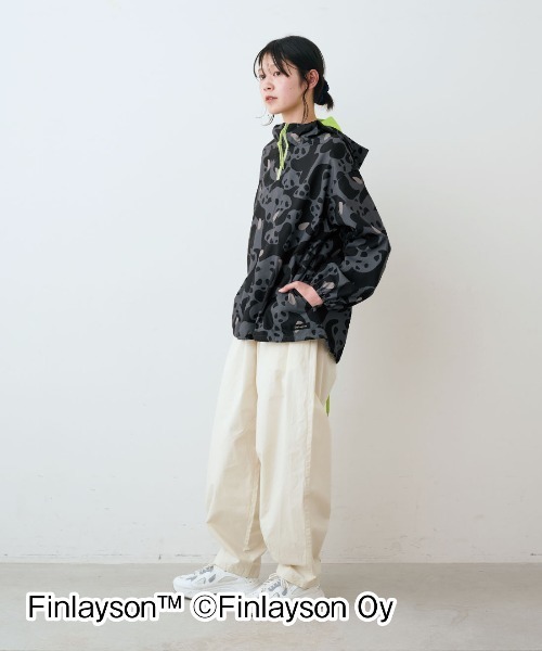シロップ．（シロップ．）の「【UVカット】フィンレイソン　パンダが集う 軽やかアノラック〈スクココス〉（ブルゾン・レディース・ブラック系その他・S/3L/LL/L/M）」の7枚目の写真