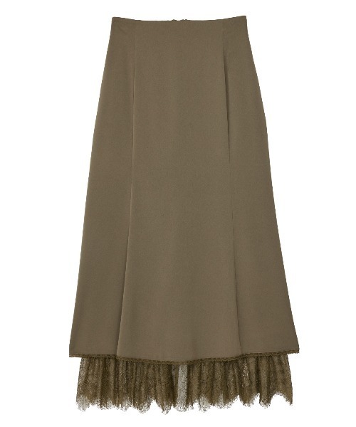 Ameri（アメリ）の「＜ ZOZOTOWN限定 ＞ LACE LAYERED NARROW SKIRT（スカート・レディース・ピンク/チャコールグレー/カーキ・SMALL/MEDIUM）」の12枚目の写真