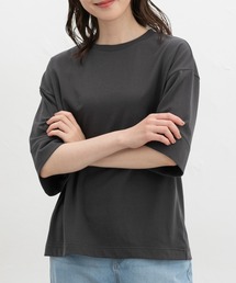 【ハニさら・接触冷感・吸水速乾・UVカット・遮熱】切替袖Tシャツ