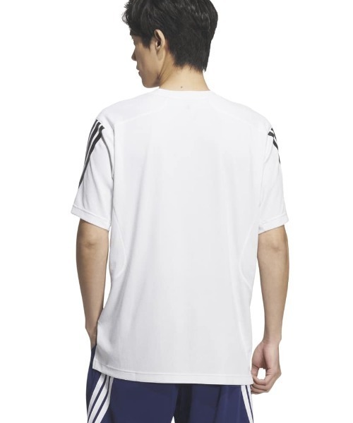 adidas(アディダス)の「【別注】adidas アディダス テック エッセンシャルズ クールセンサー スリーストライプス グラフィック 半袖Tシャツ 限定コラボ(Tシャツ/カットソー・メンズ・ホワイト/ブルー/ブラック・S/M/L/LL/3L)」の4枚目の写真