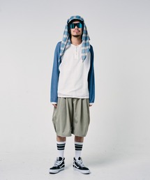 【EFFECTEN】Mesh raglan sleeve cutsew