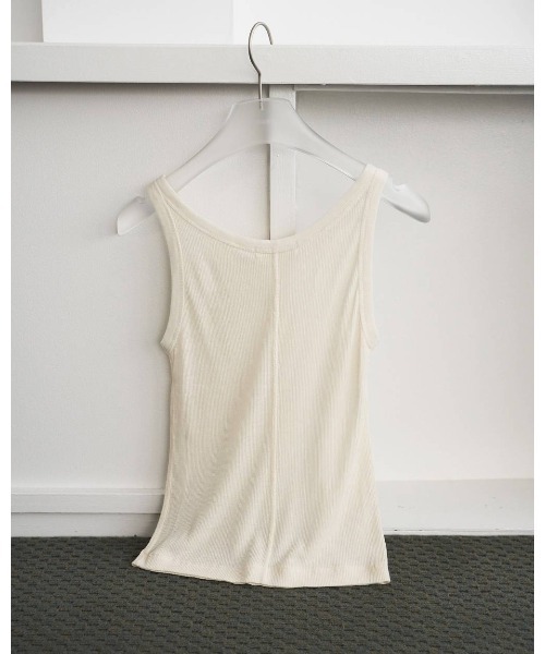 anuke(アンヌーク)の「Wool Rib Tanktop 62610614(Tシャツ/カットソー・メンズ・ブラウン/グレー/オフホワイト・FREE)」の5枚目の写真