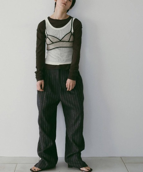 anuke(アンヌーク)の「Wool Rib Tanktop 62610614(Tシャツ/カットソー・メンズ・ブラウン/グレー/オフホワイト・FREE)」の7枚目の写真