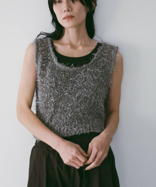 anuke(アンヌーク)の「Wool Rib Tanktop 62610614(Tシャツ/カットソー・メンズ・ブラウン/グレー/オフホワイト・FREE)」の16枚目の写真