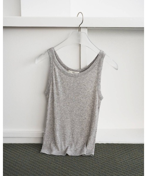 anuke(アンヌーク)の「Wool Rib Tanktop 62610614(Tシャツ/カットソー・メンズ・ブラウン/グレー/オフホワイト・FREE)」の18枚目の写真