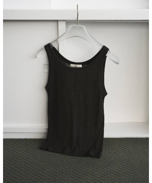 anuke(アンヌーク)の「Wool Rib Tanktop 62610614(Tシャツ/カットソー・メンズ・ブラウン/グレー/オフホワイト・FREE)」の19枚目の写真